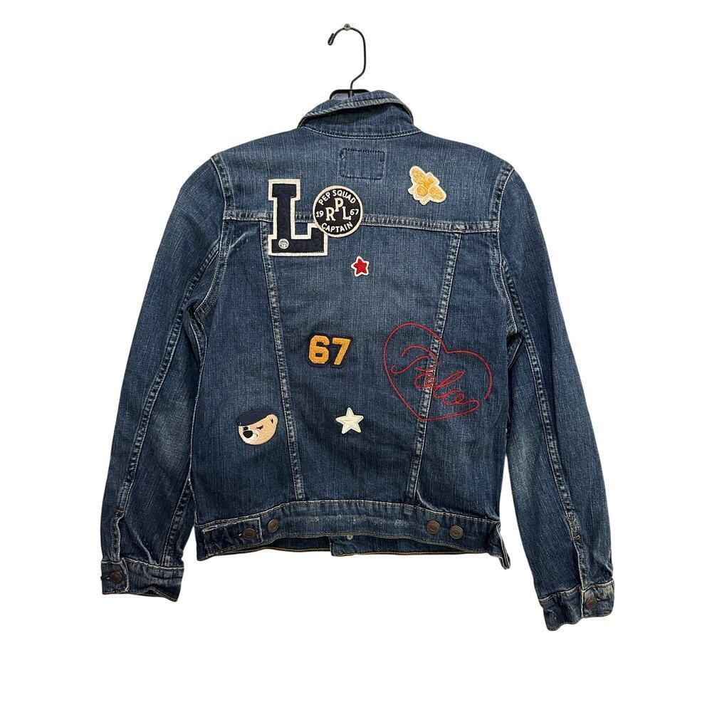 Polo by Ralph Lauren Girl's Blue Cotton Button Front Denim Jacket Size 12 - Picture 4 of 4